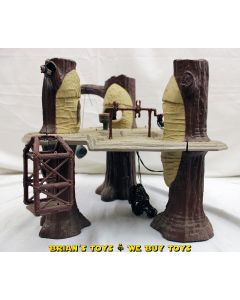 Vintage Kenner Star Wars Playsets Loose Ewok Village C7 (Missing 2 Tree Supports & Firepit with Fire Decal)