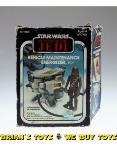 Vintage Kenner Star Wars Mini-Rigs Boxed Vehicle Maintenance Energizer C9 with C1 ROTJ Box (Decals Unapplied, Missing Tools)