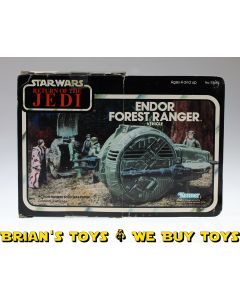Vintage Star Wars ROTJ Mini-Rig Vehicle Boxed Endor Forest Ranger C8 with C7 Box