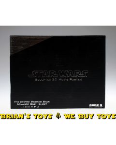 Code 3 Star Wars Collectibles Sculpted 3d Movie Poster ESB Advance One-Sheet