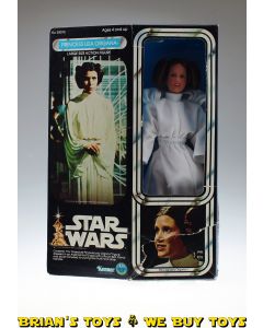 Vintage Kenner Star Wars Boxed 12" Princess Leia Organa Action Figure MISB C1 (Large Tear/Hole in Sealed Box)