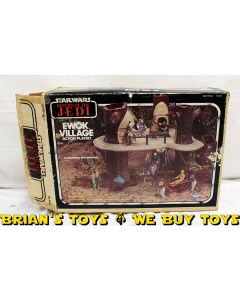 Vintage Kenner Playset Boxed Ewok Village C7.5 (C5 Box, Missing Fire Decal)