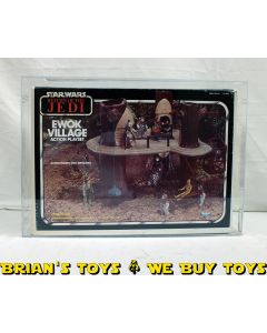 Vintage 1983 Kenner Star Wars ROTJ Ewok Village Playset AFA 80 NM #12037854