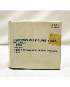 Vintage Star Wars Boxed ESB 4-Pack (R2-D2/Yoda/Luke Bespin/FX-7) C9 (C6 Box, Missing Yoda)