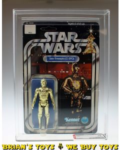 Vintage Star Wars 12 Back C C-3PO AFA 75 EX+/NM (C75 B80 F90) #12348357