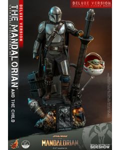 Star Wars Sideshow The Mandalorian and The Child Deluxe Hot Toys Quarter Scale Figure (QS017)  