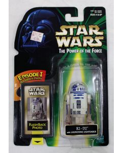 POTF2 Star Wars Carded R2-D2 Flashback Lightsaber on Right C9 