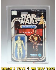 Vintage Kenner Star Wars Carded 12 Back-C C-3PO Action Figure AFA 75 EX+/NM (C75 B85 F85) #12086229