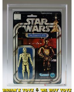 Vintage Kenner Star Wars Carded 12 Back-C C-3PO Action Figure AFA 70+ EX+ (C70 B75 F85) #17685898