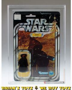 Vintage Kenner Star Wars Carded 12 Back-B Jawa Sq. Bubble / Plastic Tray Action Figure AFA 50 VG (C70 B50 F85) #12013588