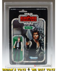 Vintage Kenner Star Wars Carded ESB 31 Back-A Han Solo Action Figure AFA 75 EX+/NM (C75 B75 F85) #17542076