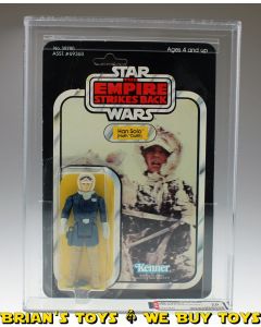 Vintage Kenner Star Wars Carded ESB 41 Back-C Han Solo (Hoth Outfit) Action Figure AFA 70 EX+ (C70 B75 F85) #17274590