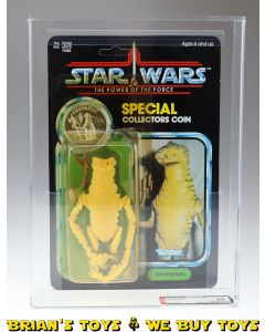 Vintage Kenner Star Wars Carded POTF 92 Back Amanaman Action Figure AFA 85 Y-NM+ (C80 B85 F85) #19564589