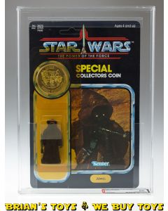 Vintage Kenner Star Wars Carded POTF 92 Back Jawa Action Figure AFA 80 Y-NM (C75 B80 F85) #18257825