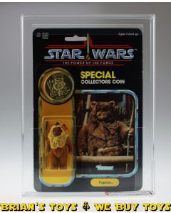 Vintage Kenner Star Wars Carded POTF 92 Back Paploo Action Figure AFA 80 Y-NM (C80 B85 F80) #18226698