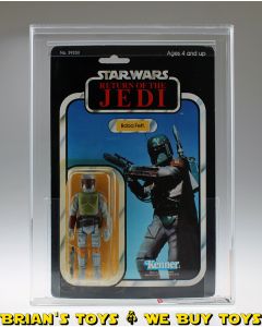 Vintage Kenner Star Wars Carded ROTJ 77 Back-A Boba Fett Action Figure AFA 70+ Y-EX+ (C70 B85 F85) #14945792