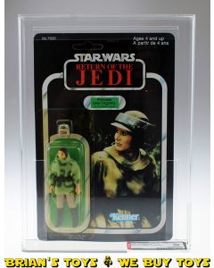 Vintage Kenner Canada Star Wars Carded ROTJ 77 Back-A Princess Leia Organa (Combat Poncho) Action Figure AFA 80 Y-NM (C80 B80 F80) #11806870