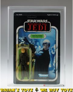 Vintage Kenner Star Wars Carded ROTJ 65 Back-A Luke (Jedi Knight) Action Figure AFA 80+ Y-NM (C80 B80 F85) #11736697