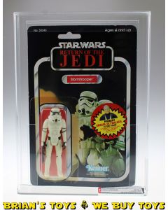 Vintage Kenner Star Wars Carded ROTJ 77 Back-B Stormtrooper Taped Blaster Action Figure AFA 75+ Y-EX+/NM (C75 B80 F80) #16590231