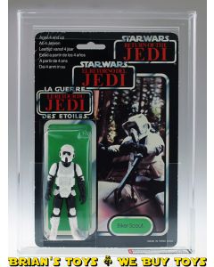 Vintage Palitoy Star Wars Carded Tri-Logo 70 Back-B Biker Scout Etched-Corner Blister Action Figure AFA 75 EX+/NM (C75 B75 F85) #11575438