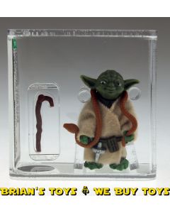Vintage Kenner Star Wars Loose HK Yoda Brown Snake / Dark Green Action Figure AFA 75 EX+/NM #11591051