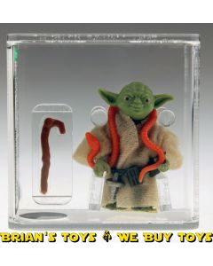 Vintage Kenner Star Wars Loose HK Orange Snake / Light Green Yoda Action Figure AFA 80 NM #17280051