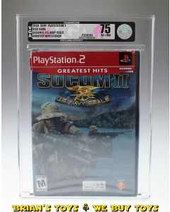 2004 Sony Playstation 2 Disc Game SOCOM II: U.S. Navy Seals Greatest Hits Sticker AFA 75 EX+/NM #71220741