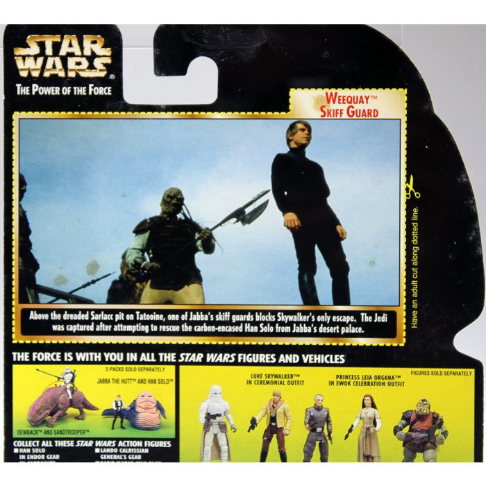 Kenner Star Wars Carded POTF2 Freeze Frame Weequay Skiff Guard