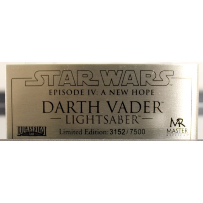 Star Wars Master Replicas Darth Vader ANH Lightsaber LE 3152 Prop