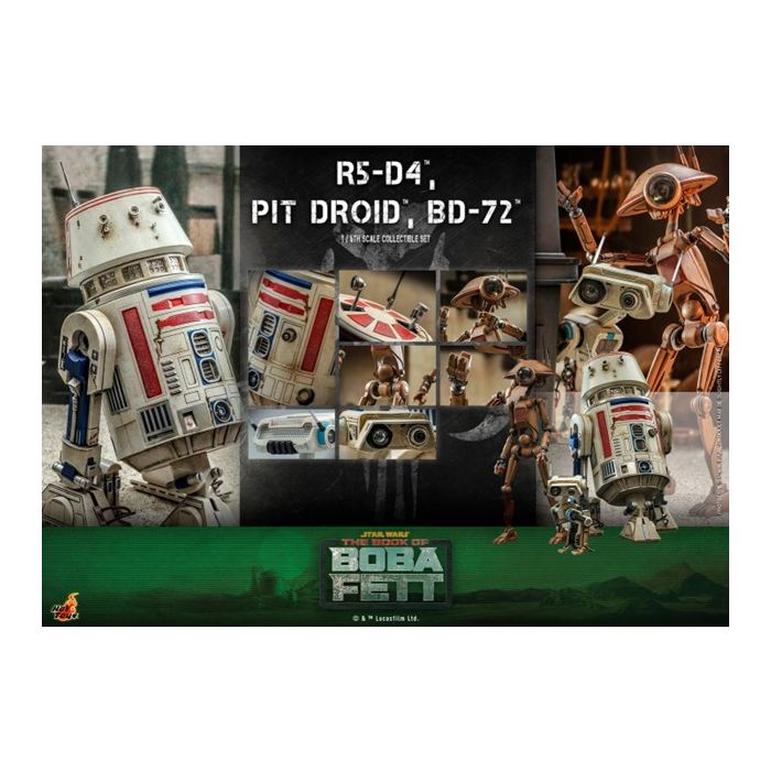 Sideshow Star Wars Hot Toys 12' Boxed R5-D4/Pit Droid/BD-72