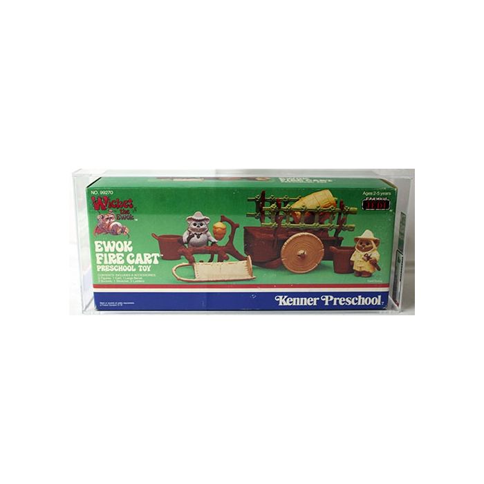 Vintage Star Wars Boxed Preschool Vehicle Ewok Fire Cart AFA 80 #11065552