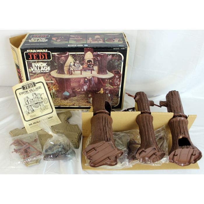 star wars ewok village playset