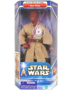 Star Wars Saga Attack of the Clones Boxed 12" Mace Windu Action Figure