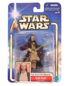 Star Wars Saga The Phantom Menace Carded Eeth Koth (Jedi Master) Action Figure