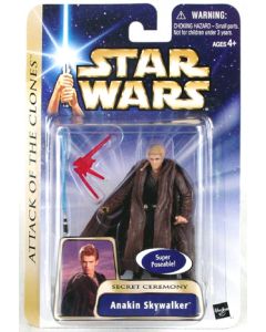 Star Wars Saga Attack of the Clones Carded Anakin Skywalker Secret Ceremony Second Card Action Figure