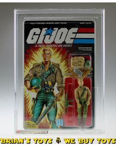 1984 Hasbro GI Joe Series 3 / 34 Back Duke Peach File Card AFA 85 NM+ (C85 B85 F85) #11014851