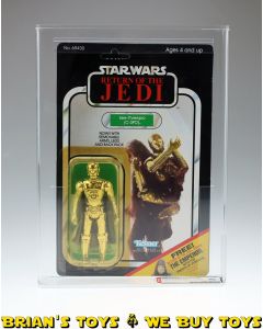 Vintage 1983 Kenner Star Wars ROTJ 65 Back-C C-3PO (Removable Limbs) Carded Action Figure AFA 80 Y-NM (C80 B85 F90) #12063435