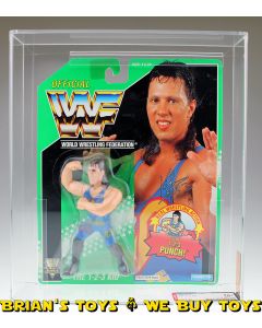 1994 Hasbro WWF Series 11 Green Card The 1-2-3 Kid Action Figure AFA 70+ EX+ (C75 B70 F85) #12059166