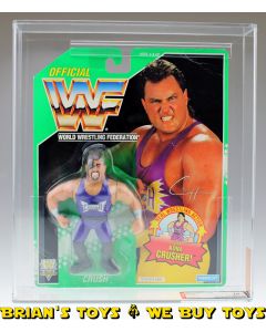 1994 Hasbro WWF Series 11 Green Card Crush Action Figure AFA 70 EX+ (C70 B80 F85) #17455381
