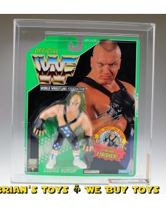 1994 Hasbro WWF Series 11 Green Card Ludvig Borga European Distribution Sticker Action Figure AFA 60 EX (C80 B60 F80) #18554677