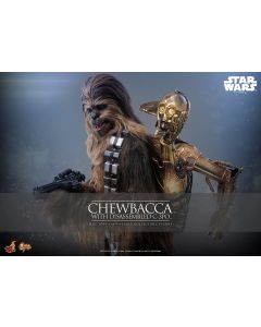 Sideshow Star Wars Hot Toys 12" Boxed Chewbacca with Disassembled C-3PO (MMS766)