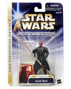 Star Wars Saga The Phantom Menace Carded Darth Maul Theed Hanger Duel Action Figure
