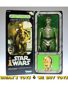 Vintage Kenner Star Wars Boxed 12" C-3PO Action Figure C8 with C4 Box