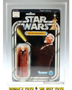 Vintage Kenner Star Wars Carded 12 Back-B Ben (Obi-Wan) Kenobi White Hair Action Figure AFA 50 VG (C75 B50 F80) #18271104