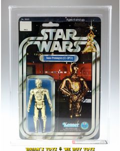 Vintage Kenner Star Wars Carded 12 Back-B C-3PO Action Figure AFA 75+ EX+/NM (C75 B80 F90) #12065655