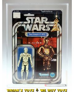 Vintage Kenner Star Wars Carded 12 Back-C C-3PO Action Figure AFA 70+ EX+ (C70 B80 F90) #14151305