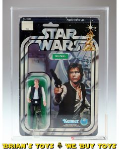 Vintage Kenner Star Wars Carded 12 Back-B Han Solo Small Head Action Figure AFA 60 EX (C70 B60 F85) #18584611