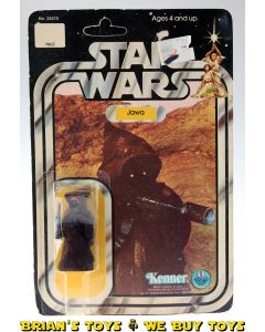 Vintage Kenner Star Wars Carded 20-Back Jawa Action Figure C5 (sticker tear)