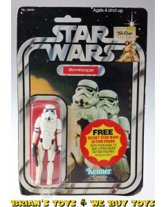 Vintage Kenner Star Wars Carded 20-Back Stormtrooper Action Figure C4 (figure discoloration)