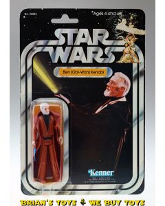 Vintage Kenner Star Wars 21-Back-B Carded 3.75" Ben (Obi-Wan) Kenobi Action Figure C5 (sticker tear, ink touch up)